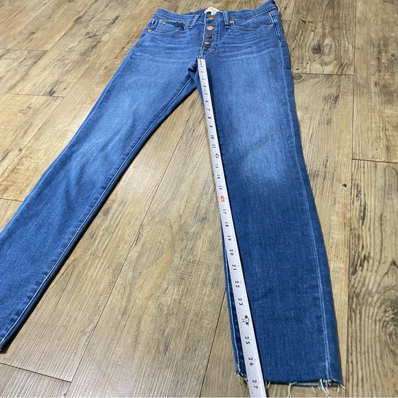Madewell 9" Mid-Rise Skinny Open Button Fly Roller Jeans Women's Size 25 - Picture 8 of 11